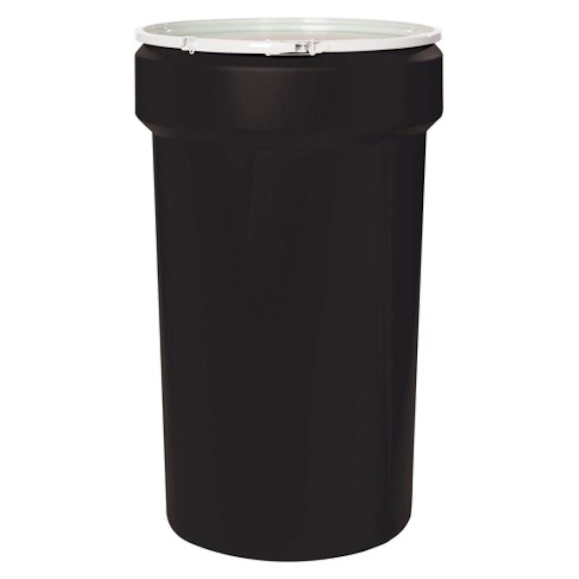 Eagle Lab Pack Plastic Barrel Drum — 55 Gallon, Lever-Lock, HDPE, Black, Chemical-Resistant, Model# 1656BLK